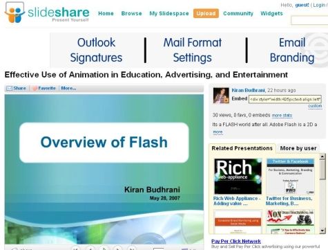 SLIDESHARE
SlideShare es un sitio web que ofrece a los usuarios la posibilidad de subir y compartir en público o en privado presentaciones de diapositivas en PowerPoint, documentos de Word, OpenOffice, PDF, Portafolios. SlideShare también proporciona a lo